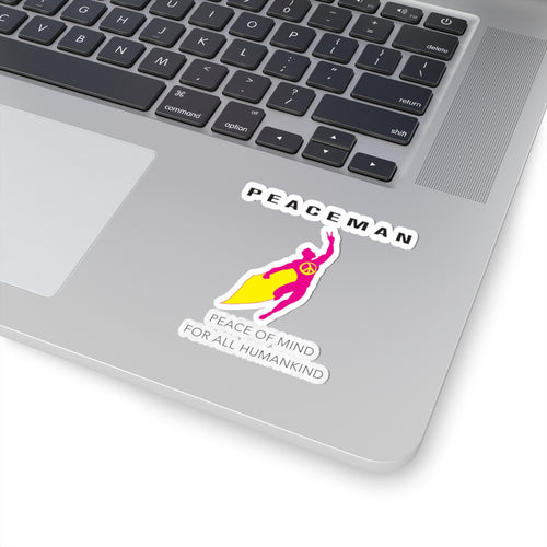 Peaceman Stickers - Vibrant Kiss-Cut Stickers for Positive Vibes and Peace of Mind