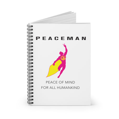 Peaceman™️ Spiral Notebook - Ruled Lines for Mindfulness
