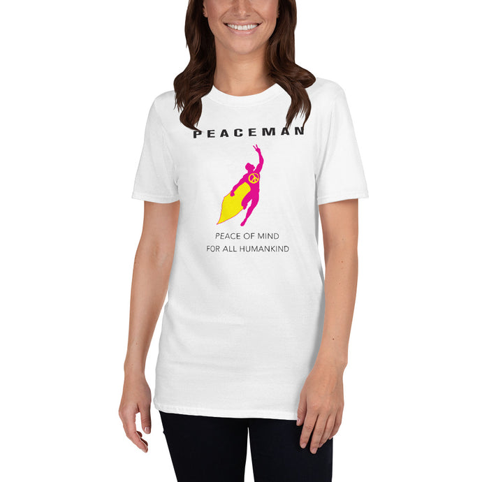 Short-Sleeve Unisex T-Shirt - Peaceman® Logo/Slogan